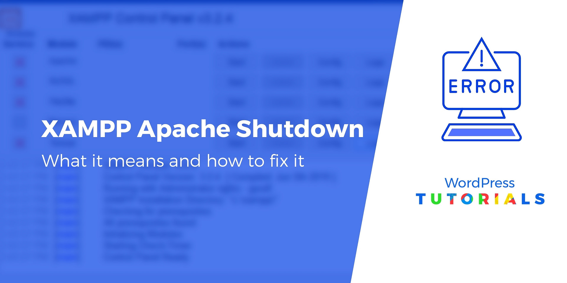 How To Fix XAMPP Error Apache Shutdown Unexpectedly