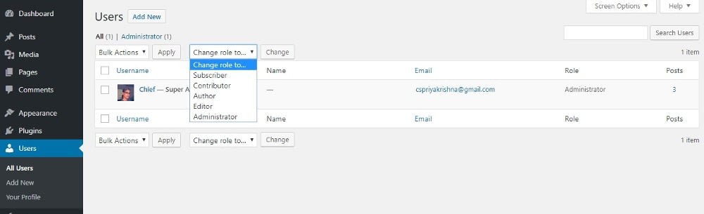 User Roles