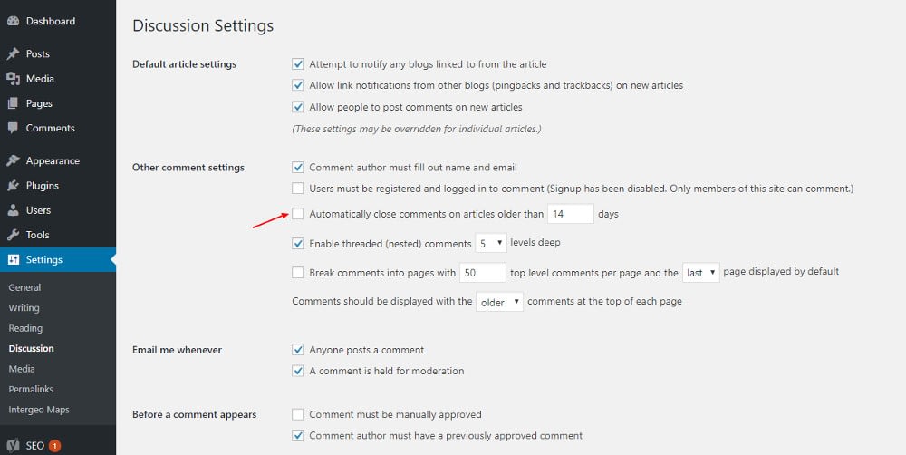 Disable Comments