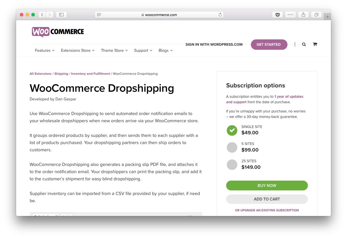 WooCommerce Dropshipping extension