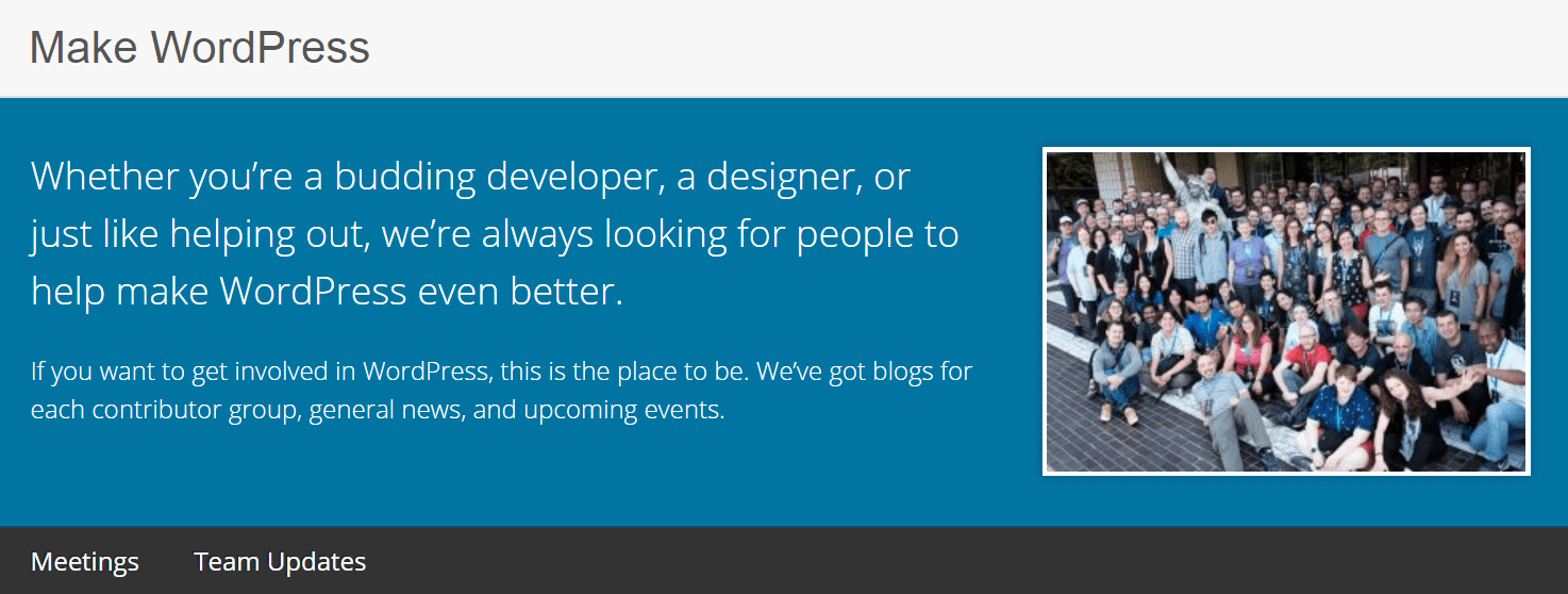 The Make WordPress website.
