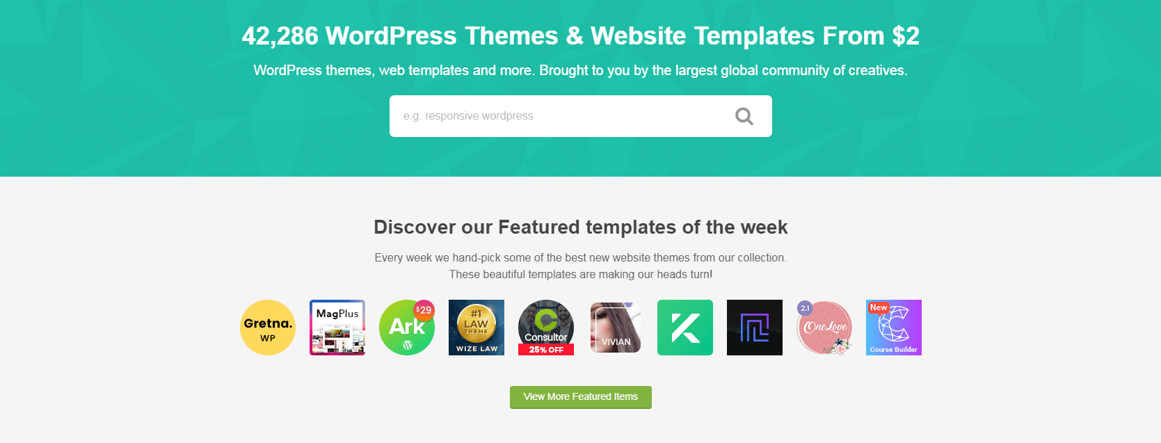 The Themeforest website.