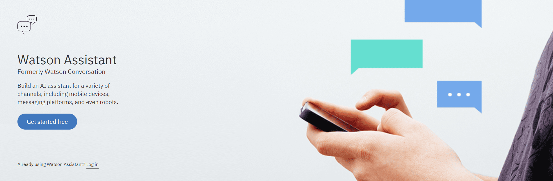 The Watson Assistant chatbot solution.