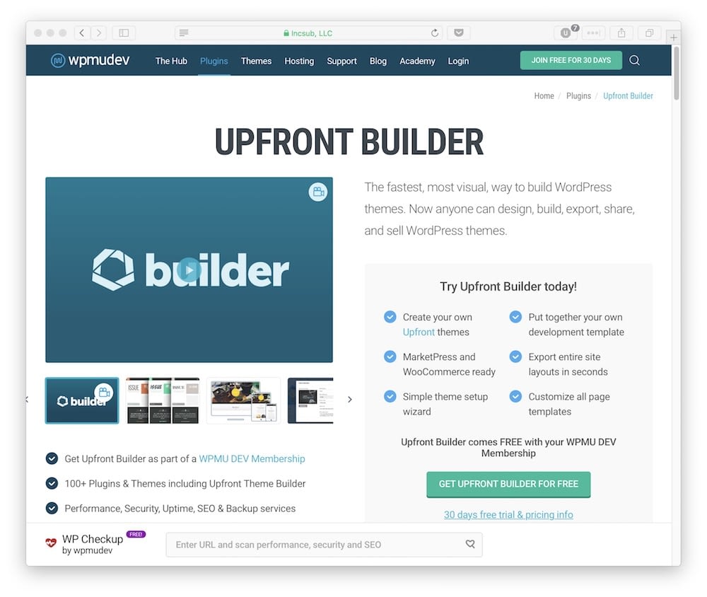 The Upfront Builder.