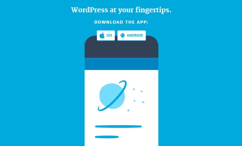 official mobile apps to manage WordPress