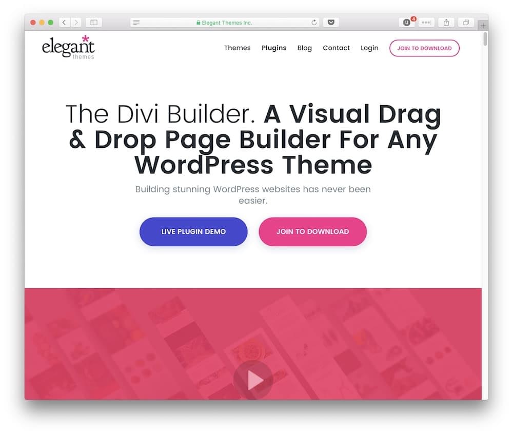 The Divi Builder plugin.
