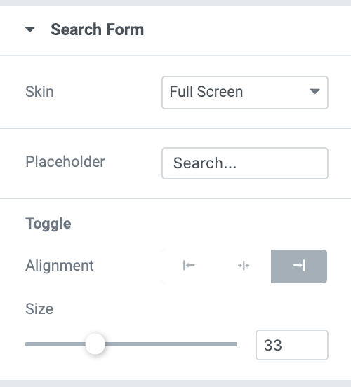 search settings