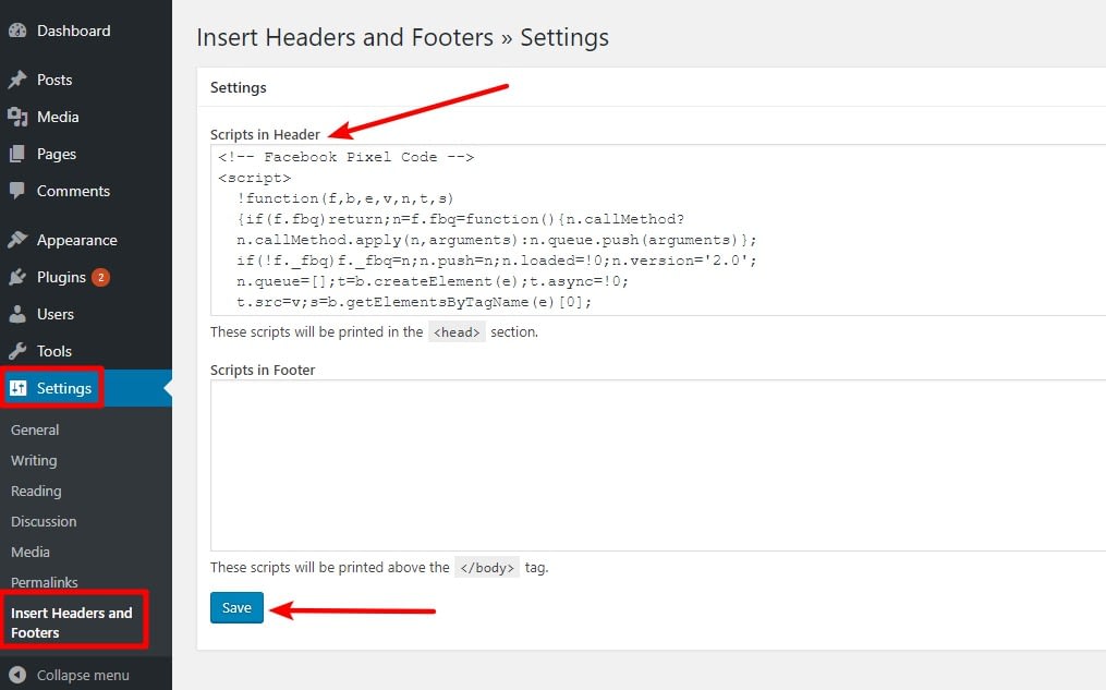 how to add facebook pixel to wordpress