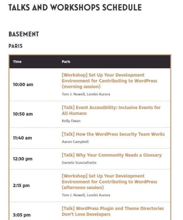 WCEU 2017 workshops