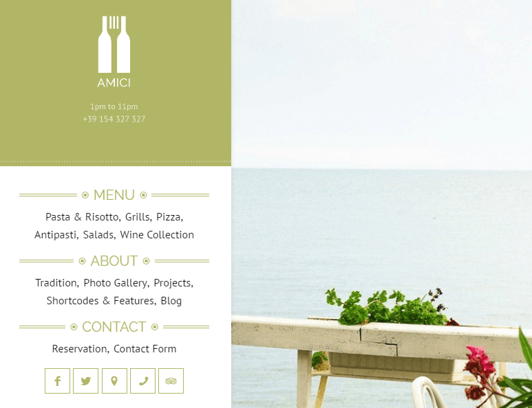The Amici theme for WordPress.