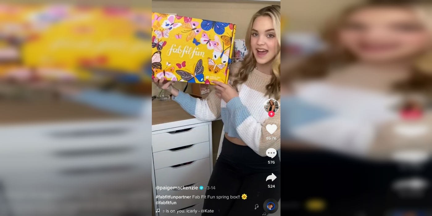 A branded partnership video on TikTok.