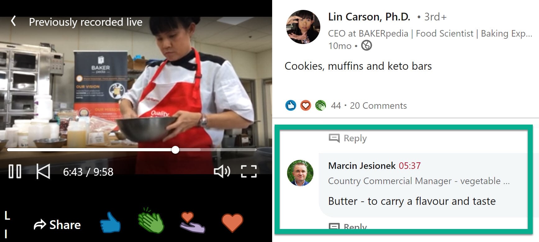 manage comments on LinkedIn Live Streaming