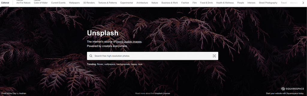 unsplash free stock photos homepage