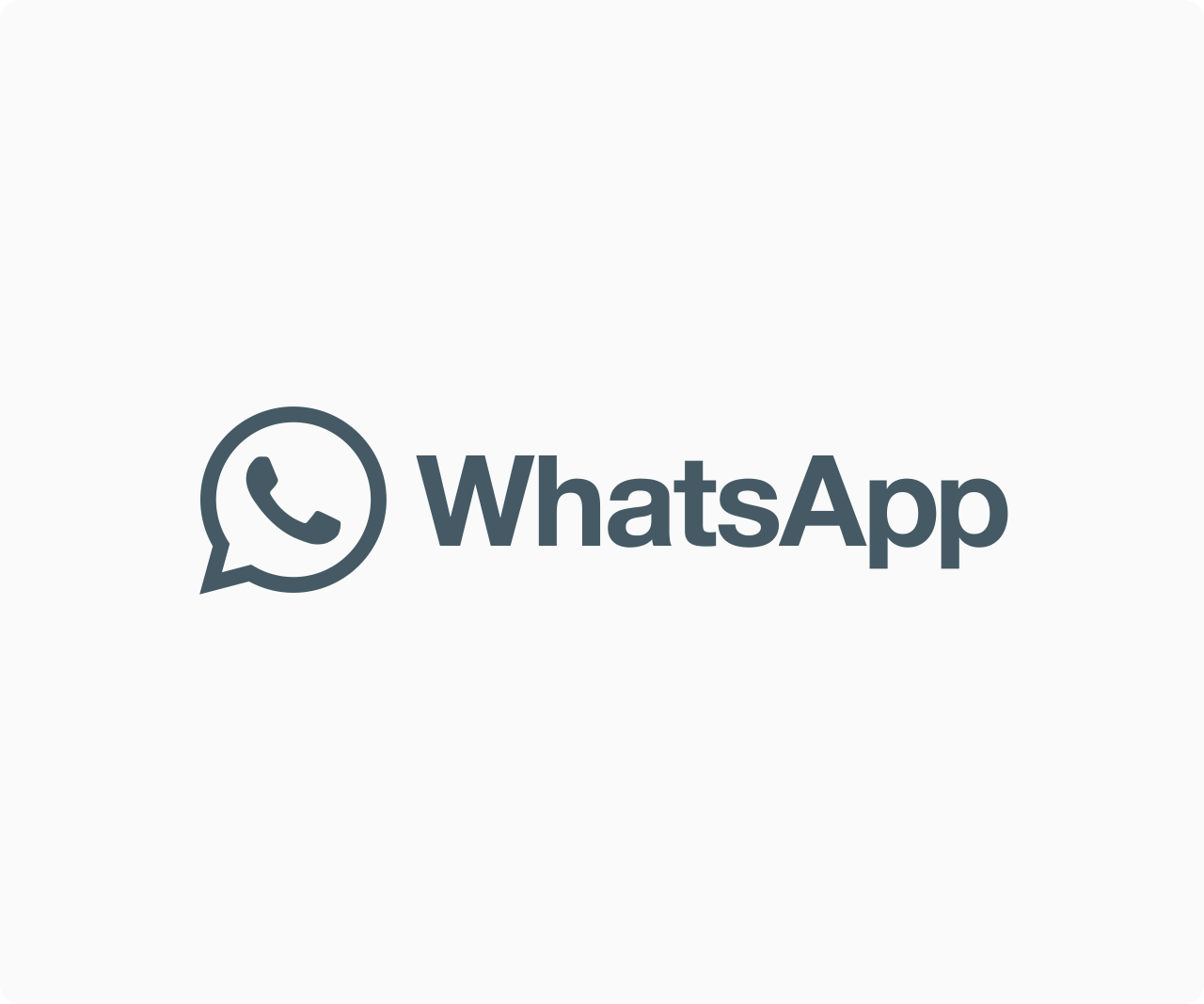 WhatsApp social media icon with wordmark to the side