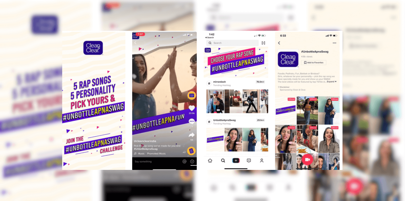 Clean and Clear's TikTok brand takeover.