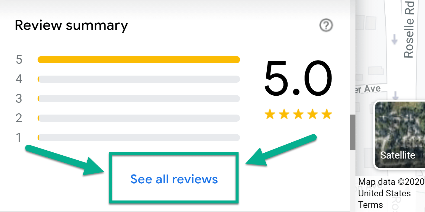 see reviews button
