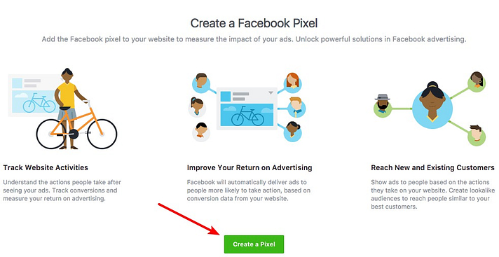 create a new facebook pixel