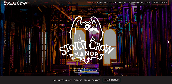 The Stormcrown Manner need a website to give a feel for its decor