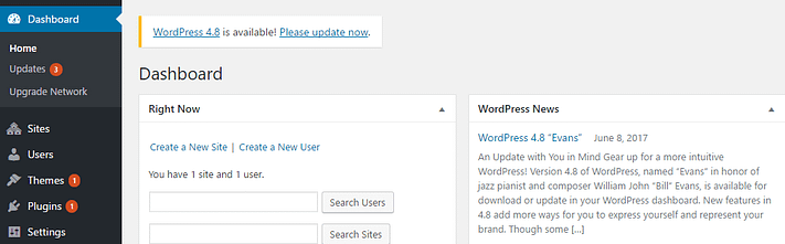 A Multisite dashboard.