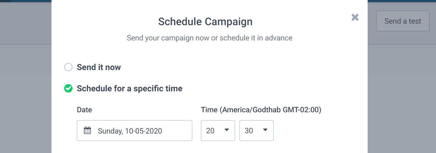 Agendando sua explosão de e-mail.