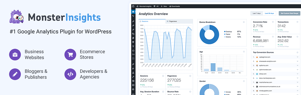 Google Analytics de MonsterInsights