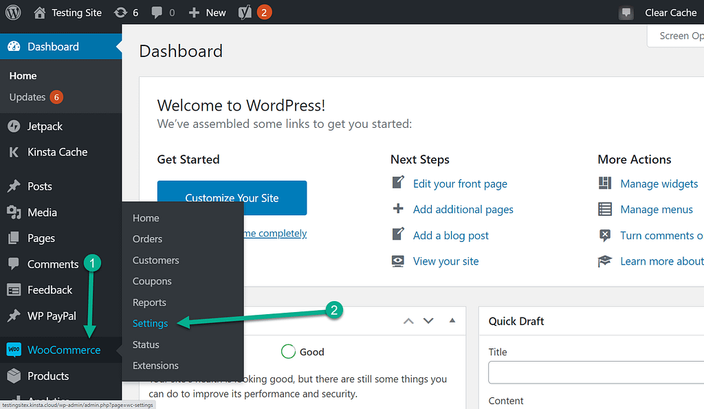 guia de configurações - comentários de clientes para WooCommerce