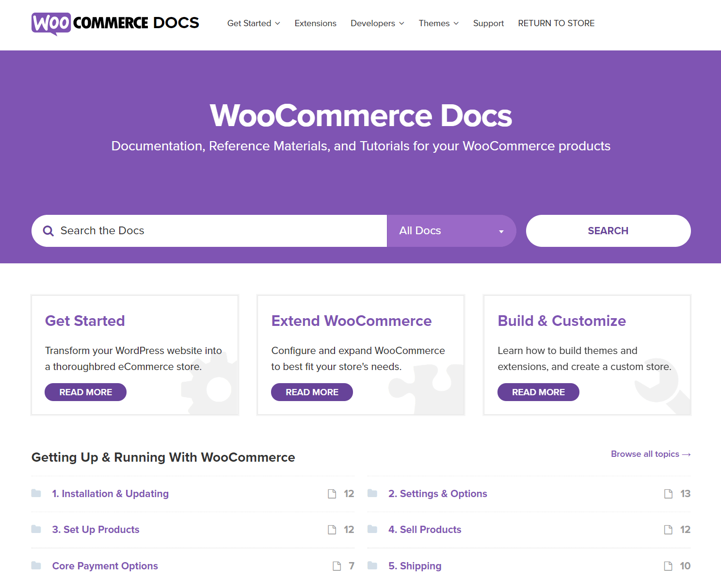 Documentação WooCommerce