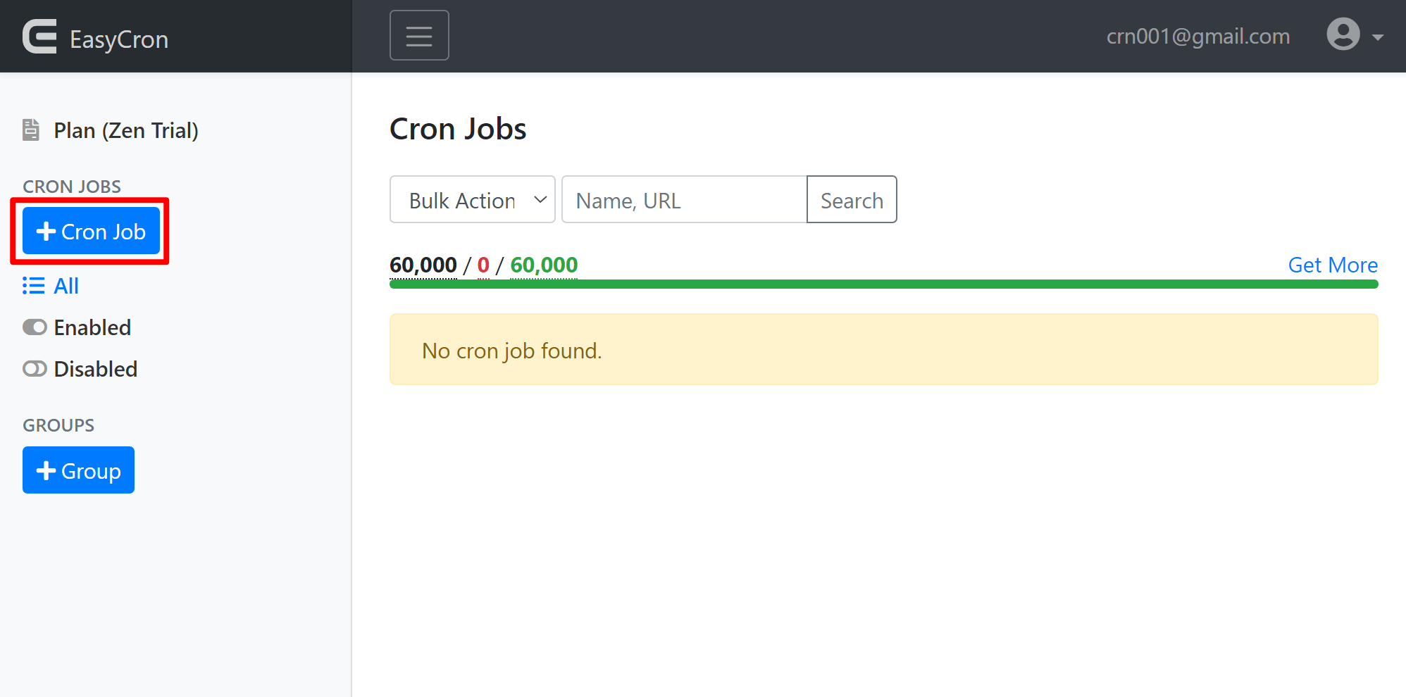 Crie um novo cron job após desativar o wp-cron