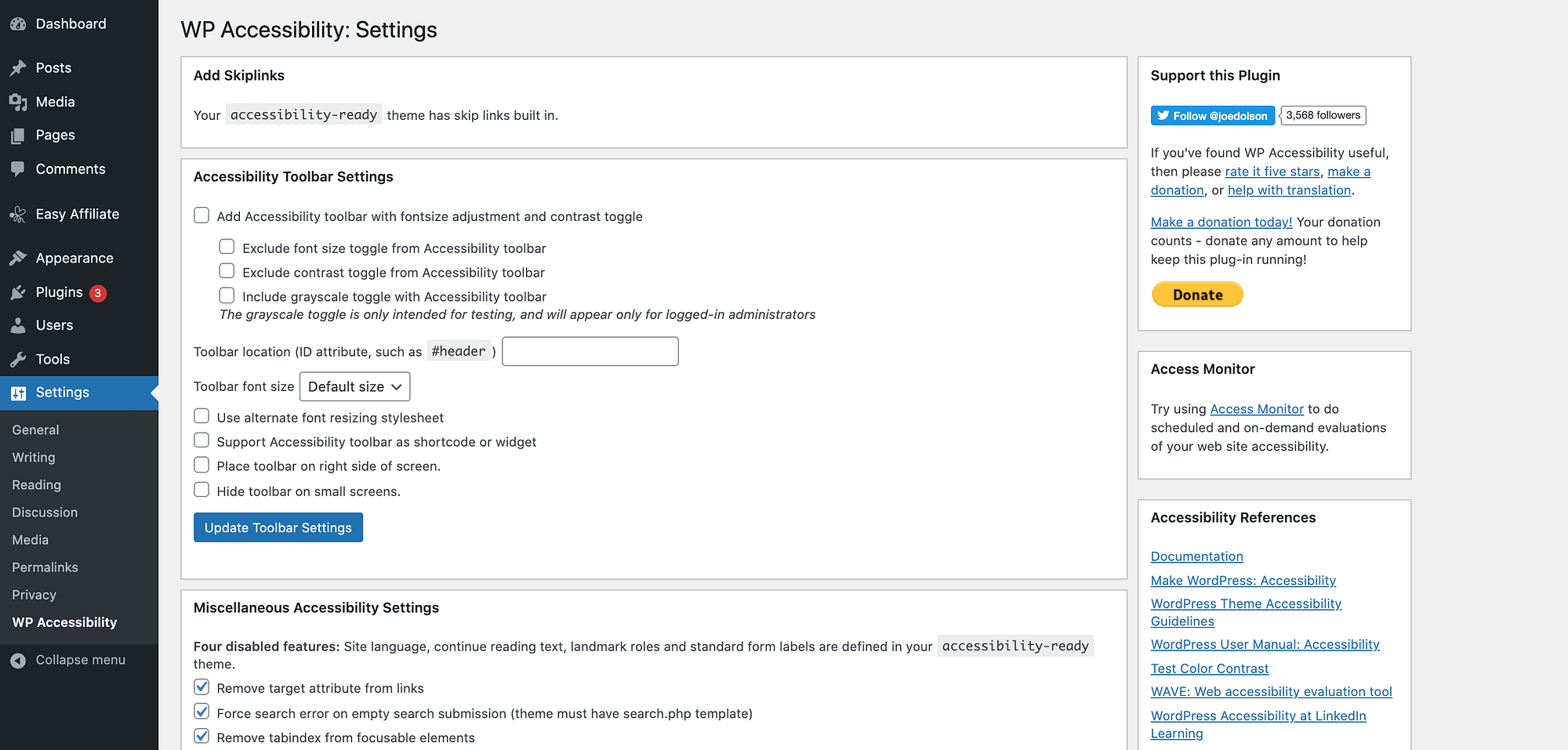 The web accessibility plugin. 