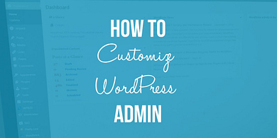 customize WordPress admin