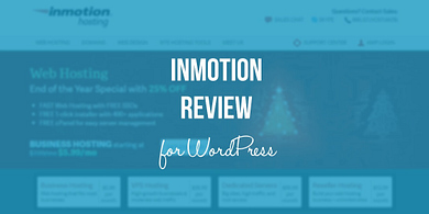 InMotion review for WordPress
