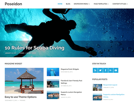 Poseidon Free WordPress Theme