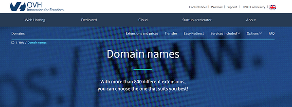 best domain registrars: OVH