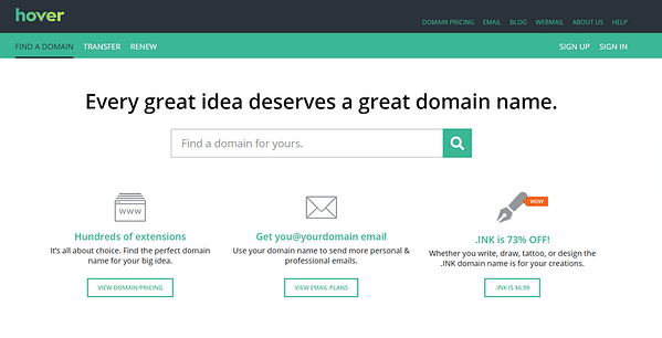 best domain registrars: Hover