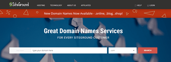 best domain registrars: SiteGround