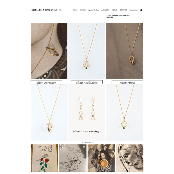 wix made online jewellery store