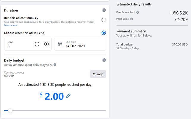 promote business idea via Facebook ads