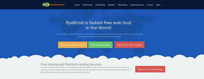 ByetHost offers free web hosting.