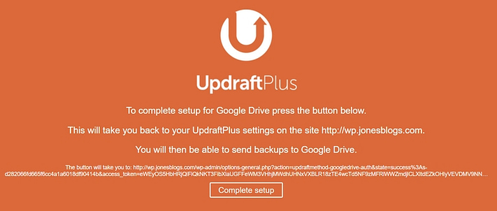 Google Drive و UpdraftPlus Connect