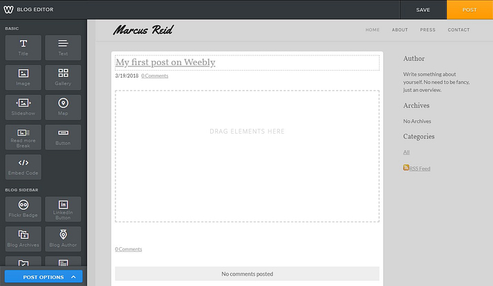 weebly editor