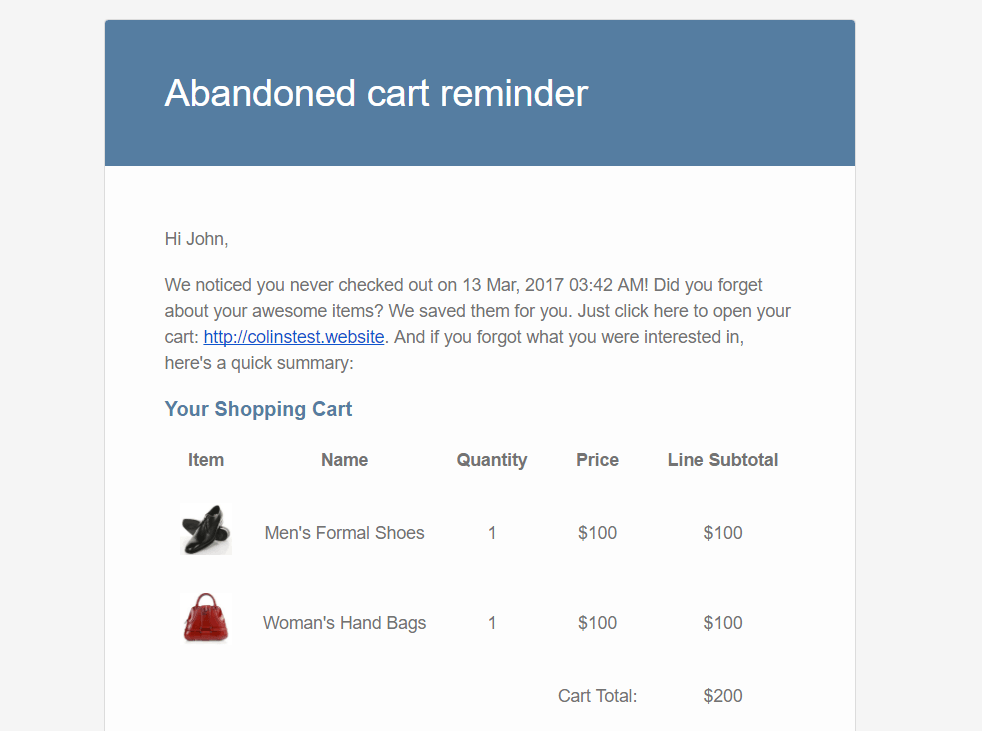 woocommerce abandoned cart emails 12