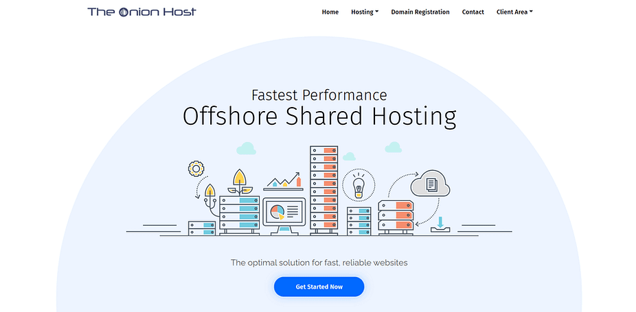 The offshore web hosting service, The Onion Host.