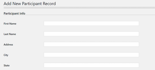 Adding a new participant to your database.