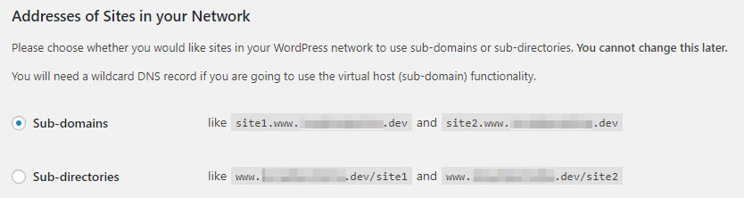 Wählen Sie die URL-Struktur für Ihr Netzwerk.