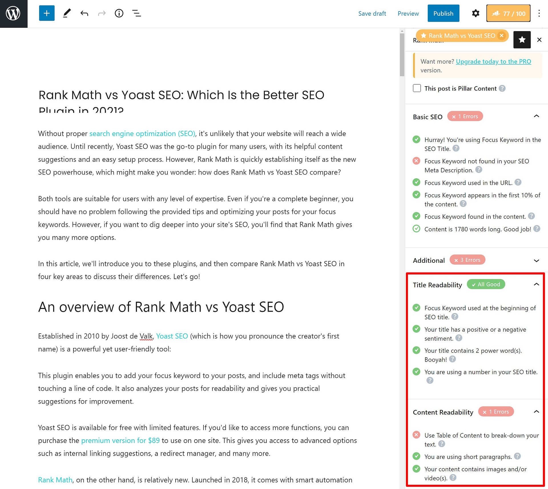 Rank Math Vs Yoast Seo Which Is The Better Seo Plugin In 21