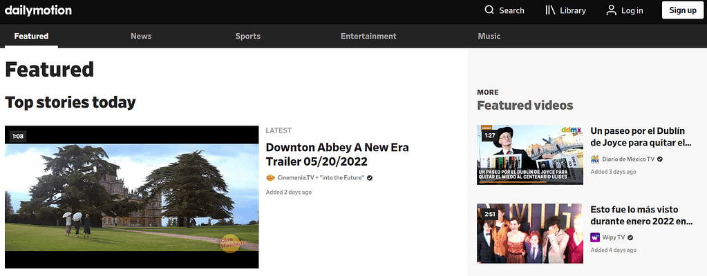 Dailymotion is an excellent WordPress video hosting option. 