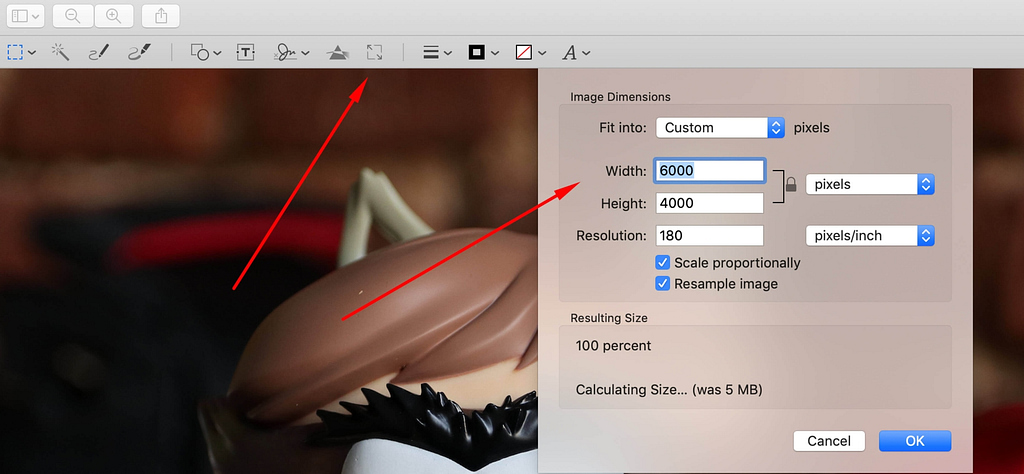 How to reduce image size: Mac
