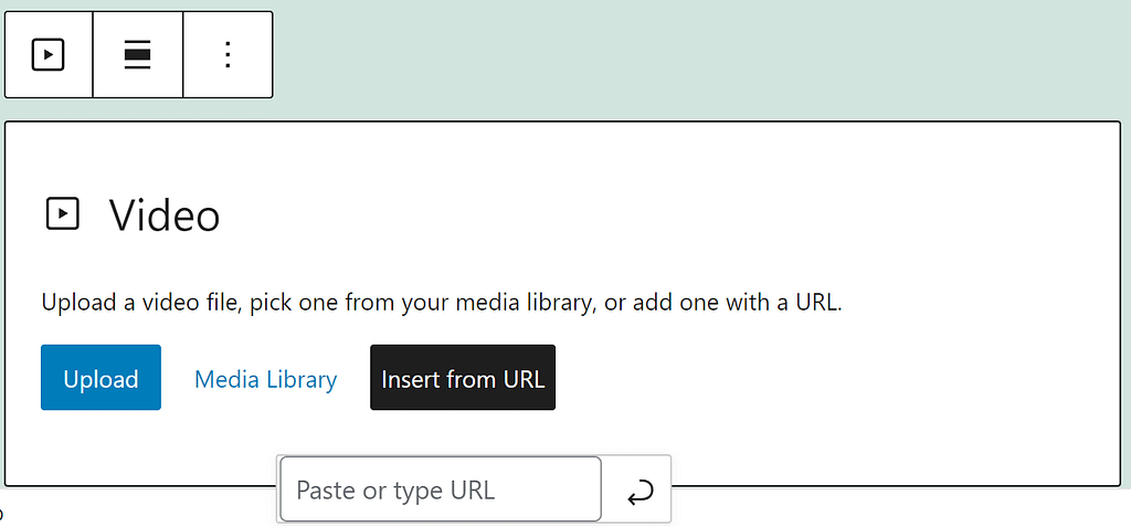 Insert video from URL. 