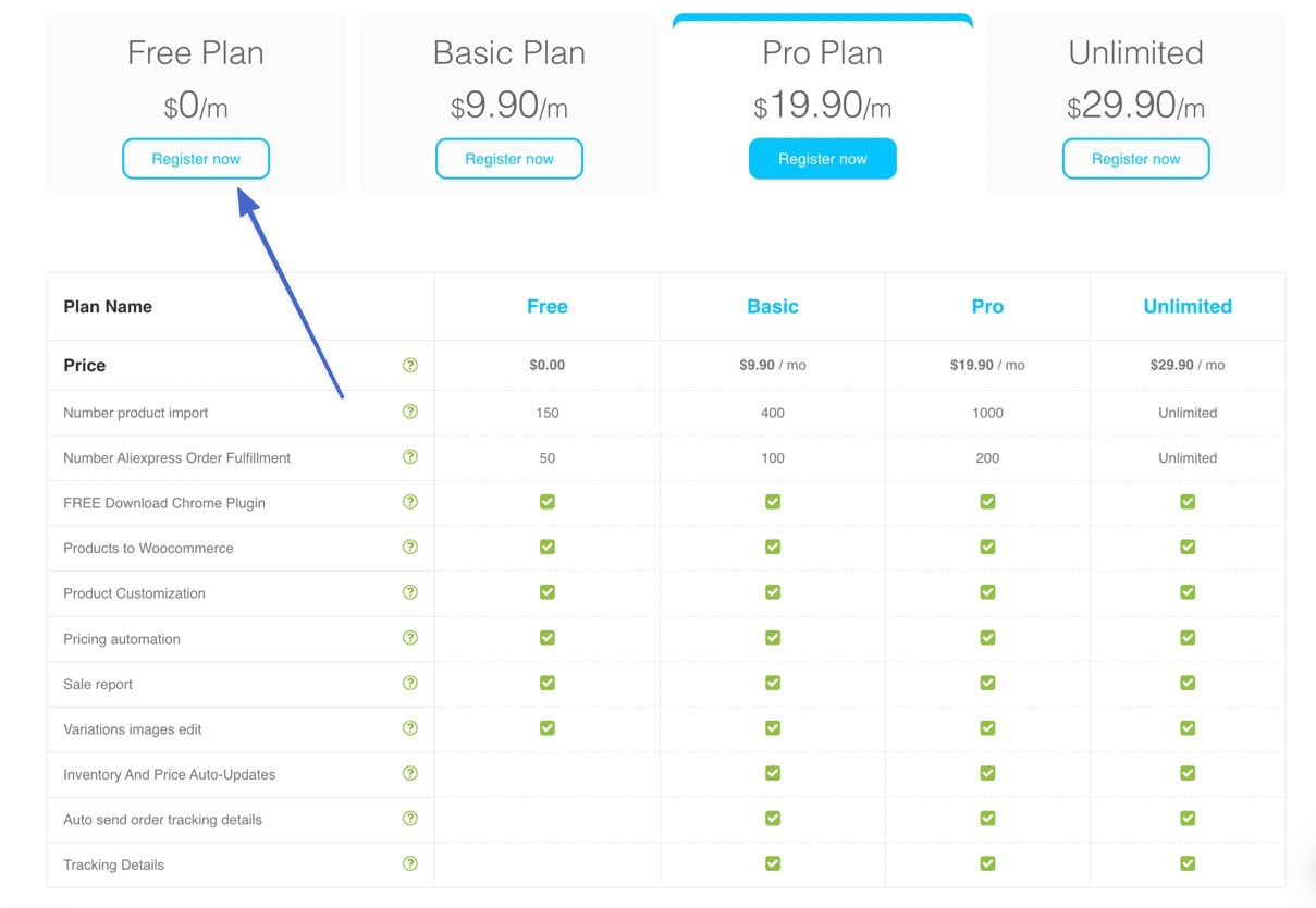 the free plan to dropship with WordPress using ezusy