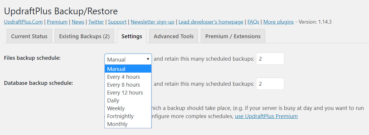 Scheduled Backups